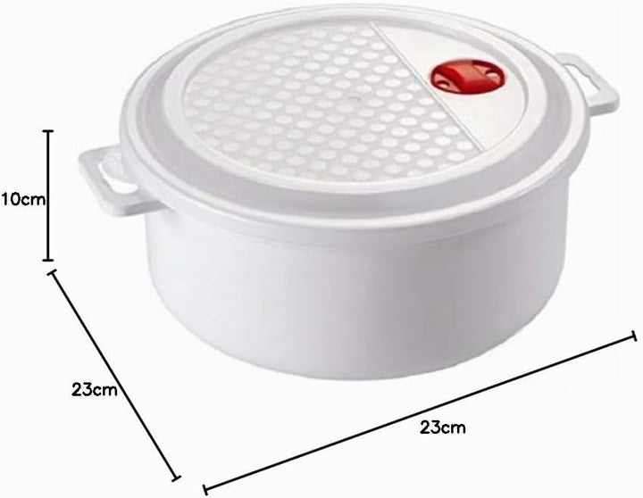 Heidrun 6 Stück MICROKASSEROLLE mit Deckel + Ventil - 3,0 Ltr, Ø 23 cm, höhe 10 cm
