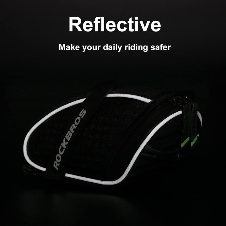 ROCKBROS Satteltasche für Fahrrad, MTB, Fahrradtasche hinten, Sattel, 1,5 l, wasserdicht, reflektier