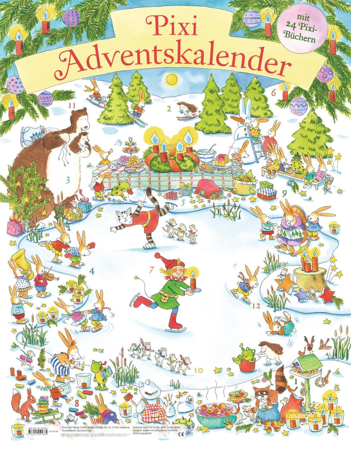Pixi Adventskalender 2026: Mit 24 Pixi-Büchern | Kurze Weihnachtsgeschichten für Kindergartenkinder