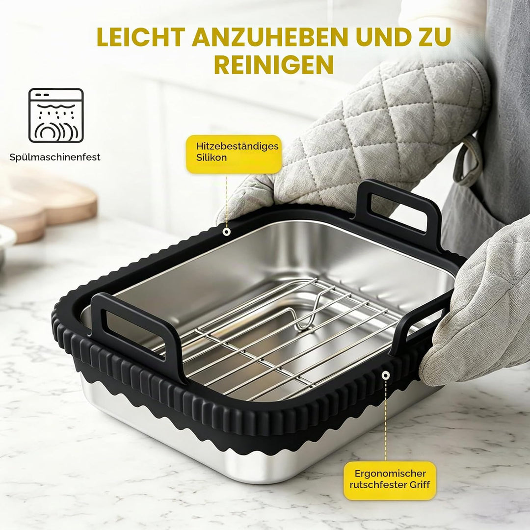 Auflaufform Airfryer für COSORI Heissluftfritteuse 2 Kammern/Ninja Heissluftfritteuse AF400EU/DZ400E