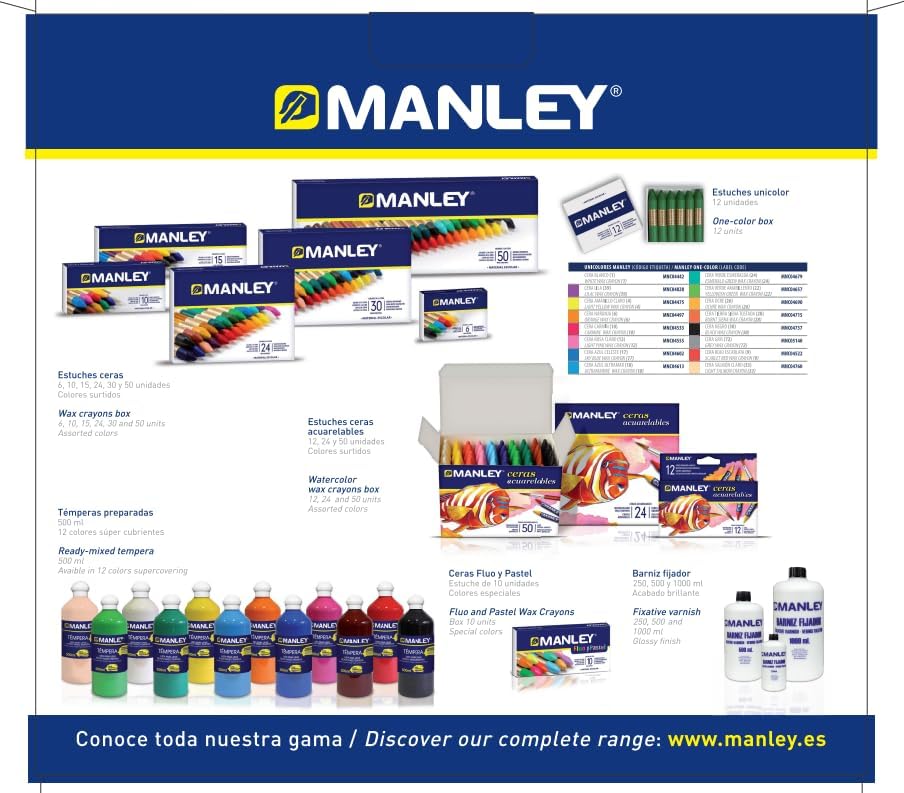 MANLEY mnc00192 – Etagere 192 Wachsmalstifte, 1 Stück, 1
