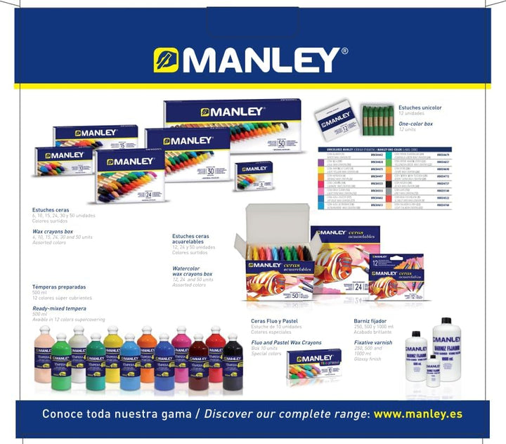 MANLEY mnc00192 – Etagere 192 Wachsmalstifte, 1 Stück, 1