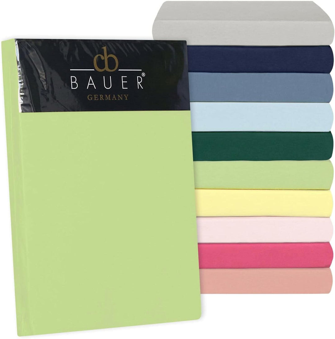 Curt Bauer Mako-Satin Spannbetttuch leinen, 140x200 cm