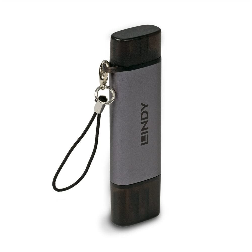 LINDY 43335 USB 3.2 Kartenleser, Typ C & A, SD/MicroSD