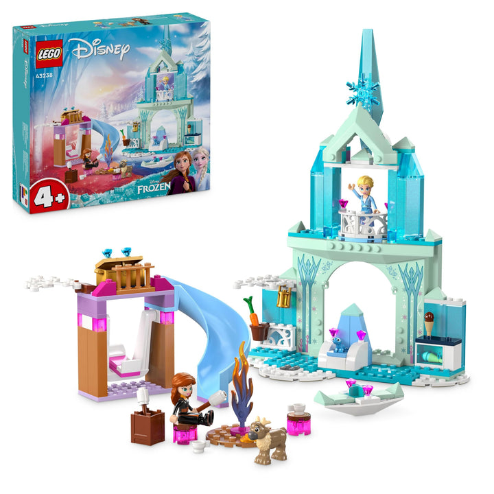 LEGO Disney Frozen Elsas Eispalast, Eiskönigin-Schloss-Spielzeug mit Prinzessin ELSA und Anna Puppen