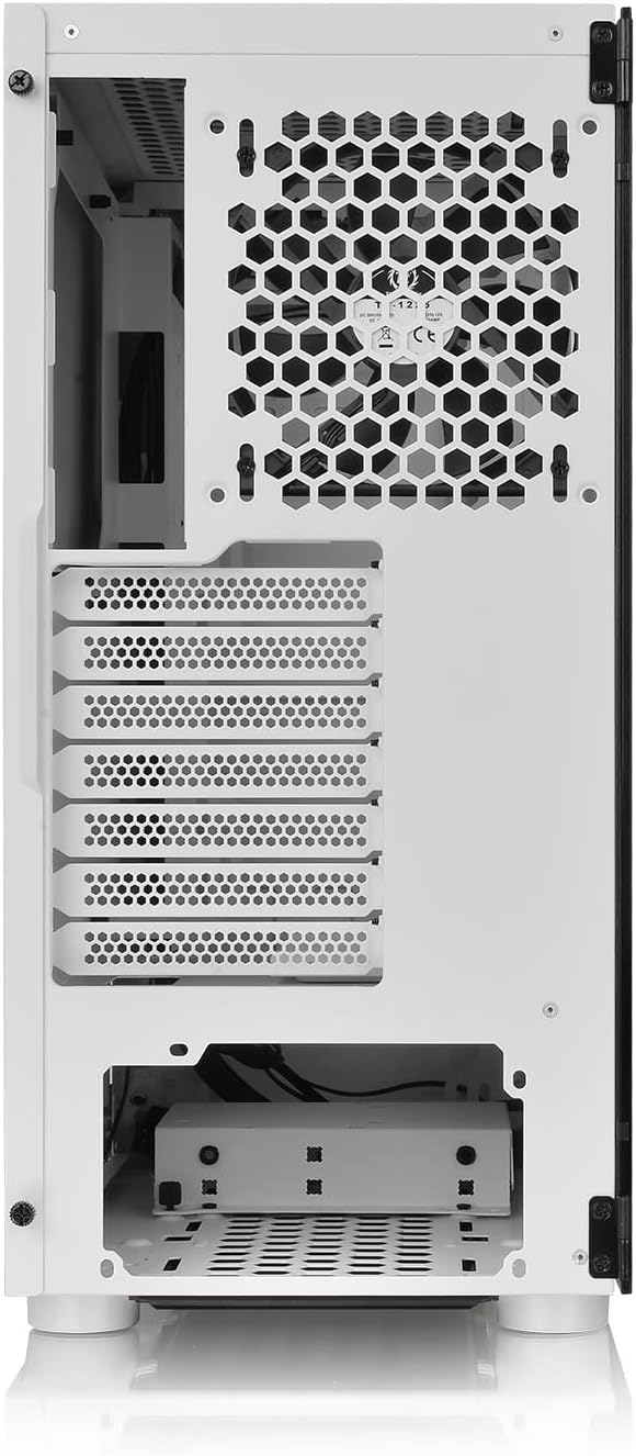 Thermaltake H200 TG RGB ATX PC-Gehäuse | 1 vorinstallierter 120mm Lüfter | Tempered Glass | Weiss