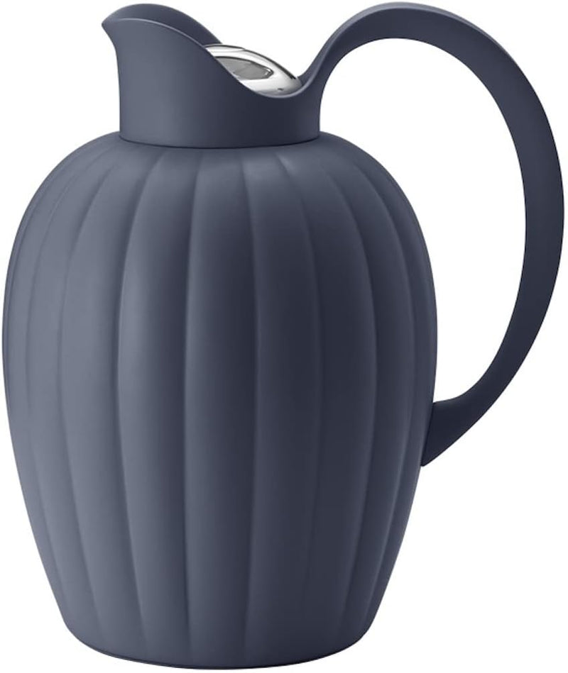 Georg Jensen Bernadotte Thermo Jug Dusk Blue von Sigvard Bernadotte Blau, Blau