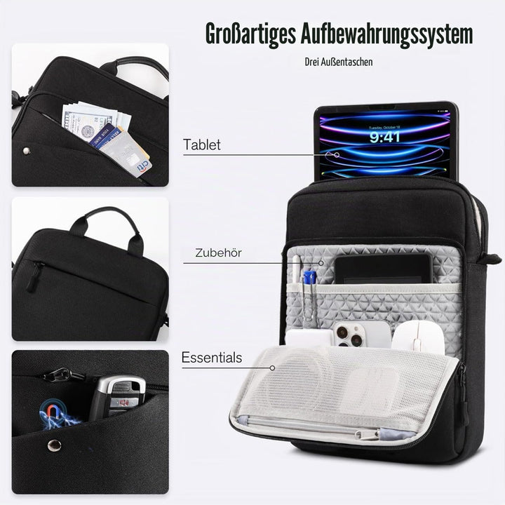 MoKo 9-11 Zoll Tablet Tasche, Tragetasche Schutzhülle mit Schultergurt Kompatibel mit iPad Pro 11 M4