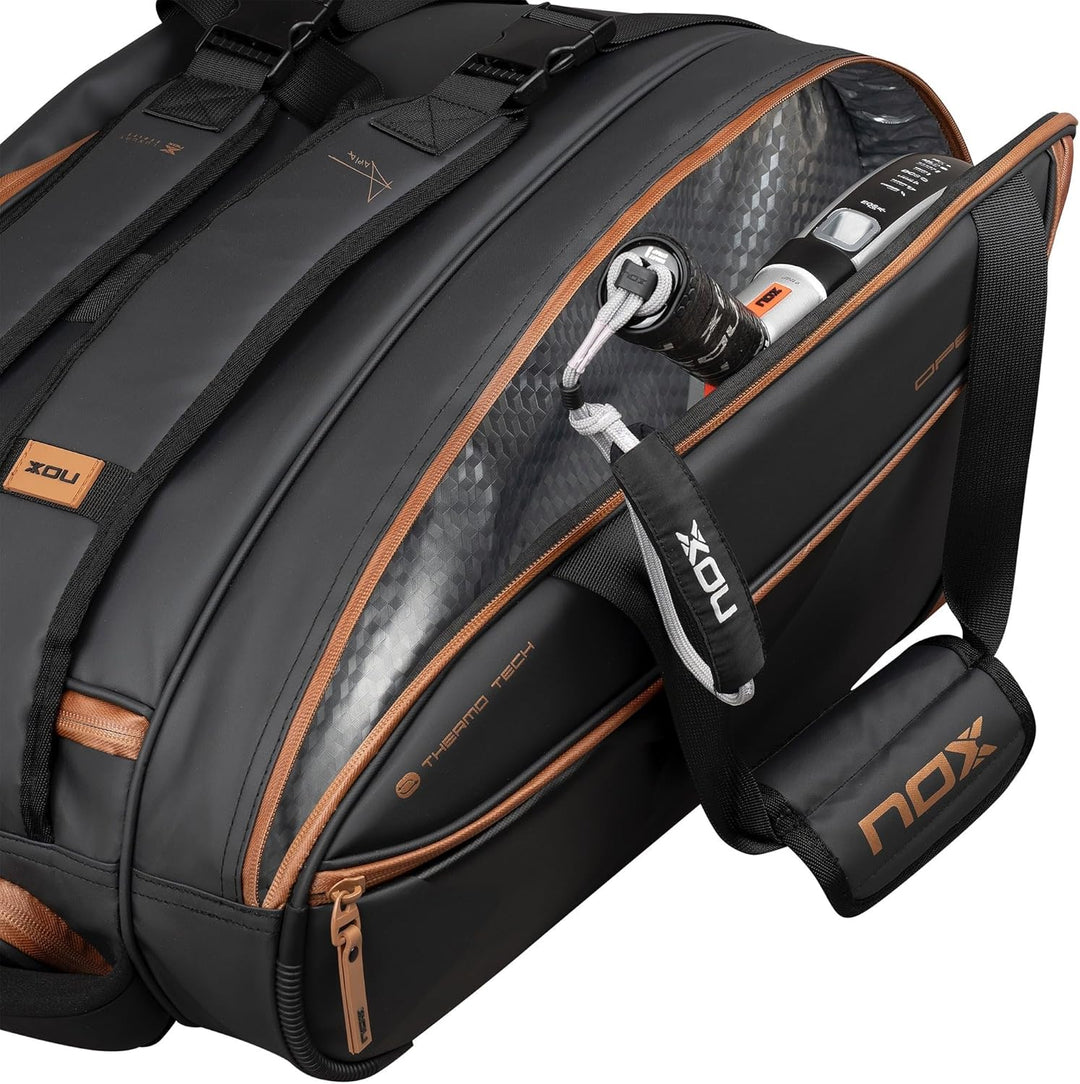 nox Luxury Open Series Padeltasche Schwarz Braun Bpopenblbr