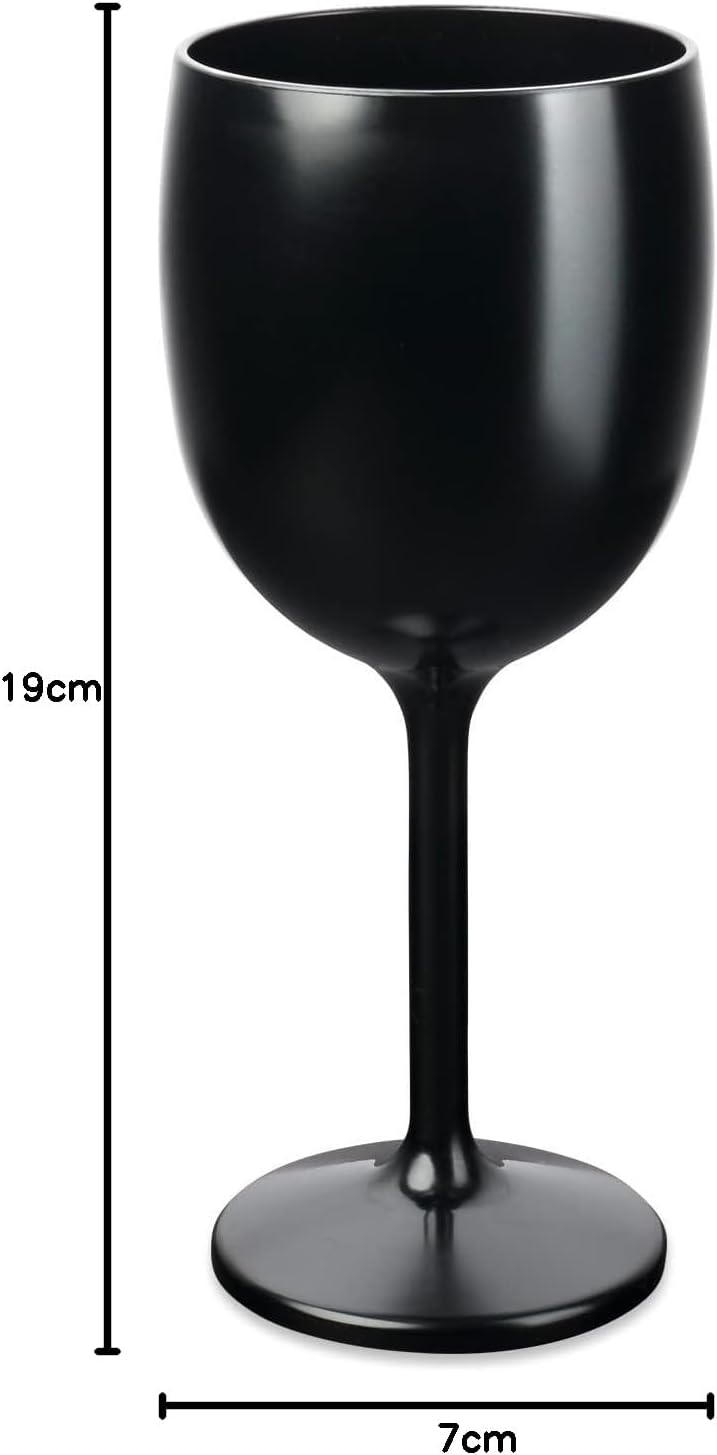 Schramm® Mehrweg Weingläser in schwarz wählbar 6, 12, 24 oder 48 Stück Champagner Glas Sektflöten Se