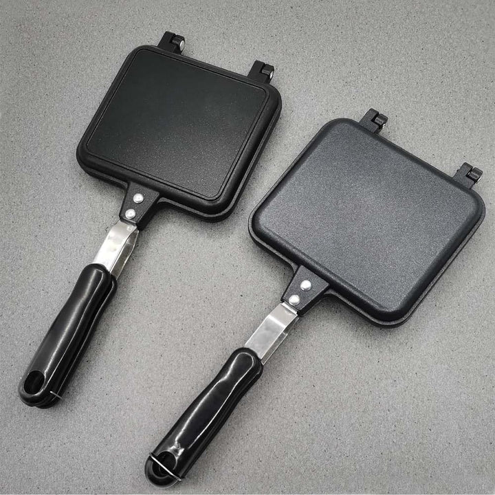 Towwoo Doppelseitige Bratpfanne, Sandwichmaker Camping, Antihaftbeschichtet, Beidseitige Tortillas S