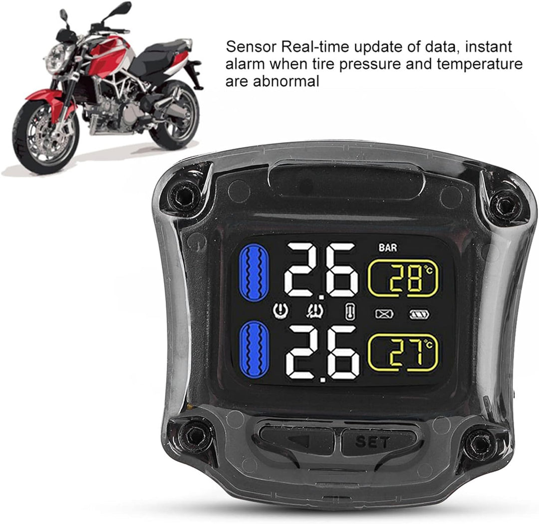 Madezz Motorrad Reifendruck Kontroll System, Motorrad TPMS Reifen Druck überwachungs Sensor Wasserdi
