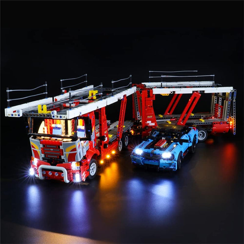 GEAMENT LED Licht-Set Kompatibel mit Lego Autotransporter (Car Transporter) - Beleuchtungsset für Te