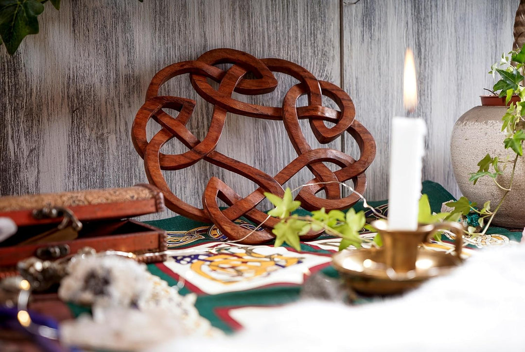 Windalf Handgearbeitetes Keltisches Wand-Ornament ROHANNY Ø 27 cm Skandinavischer Dekor Glück & Harm