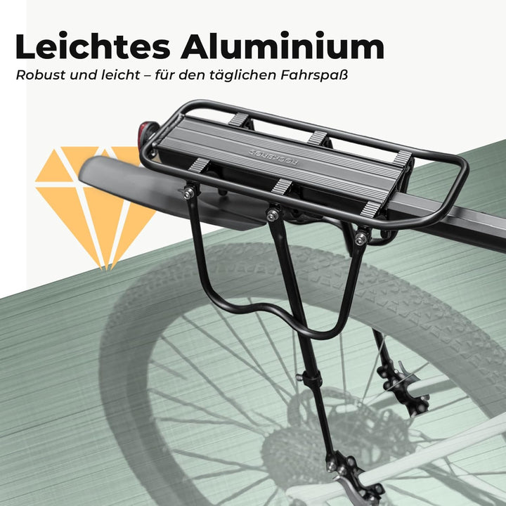 ROCKBROS Fahrrad Gepäckträger Mountainbike Gepäckträger Schnellspanner mit Reflektor 24-29 Zoll mit/
