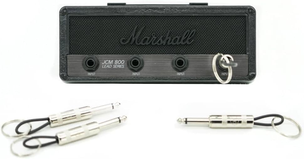 P Pluginz Marshall Stealth Jack Rack zur Wandmontage inkl. 4 Gitarrenstecker-Schlüsselanhänger und 1