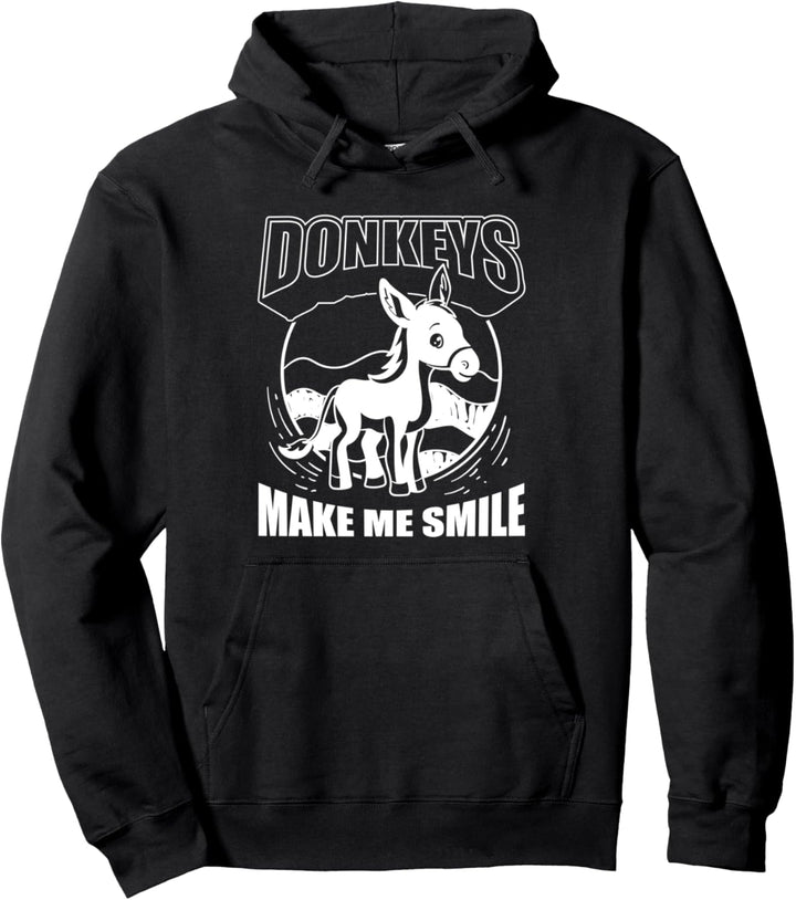 Esel bringen mich zum Lächeln Maultier Bauernhof Tier Pullover Hoodie
