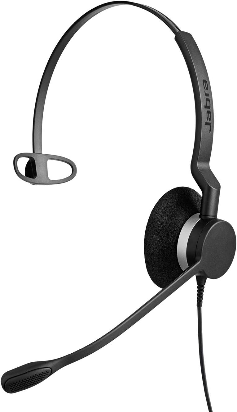 Jabra Biz 2300 USB-A MS On-Ear Mono Headset - Skype for Business zertifizierte Noise Cancelling Kabe