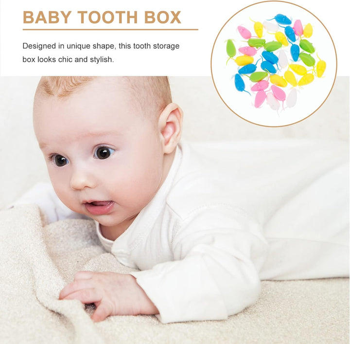 iplusmile Zahnbox Cartoon Mini Maus Form Milchzahndose Milchzähne Box Zahndose Milchzahnbox Zahn Auf