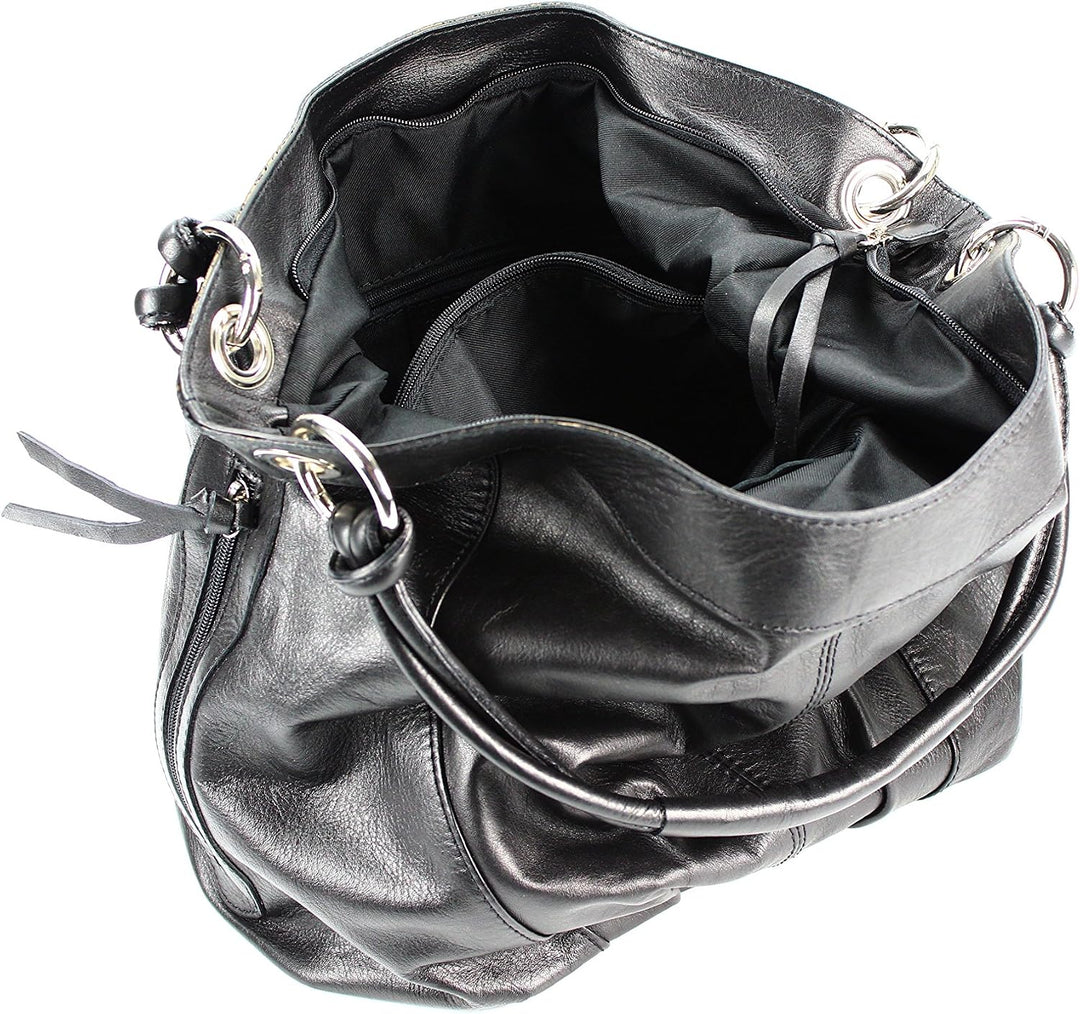 Belli ital. Nappa Leder Shopper Handtasche Damentasche Ledertasche - Farbauswahl - 35x31(mittig) x17
