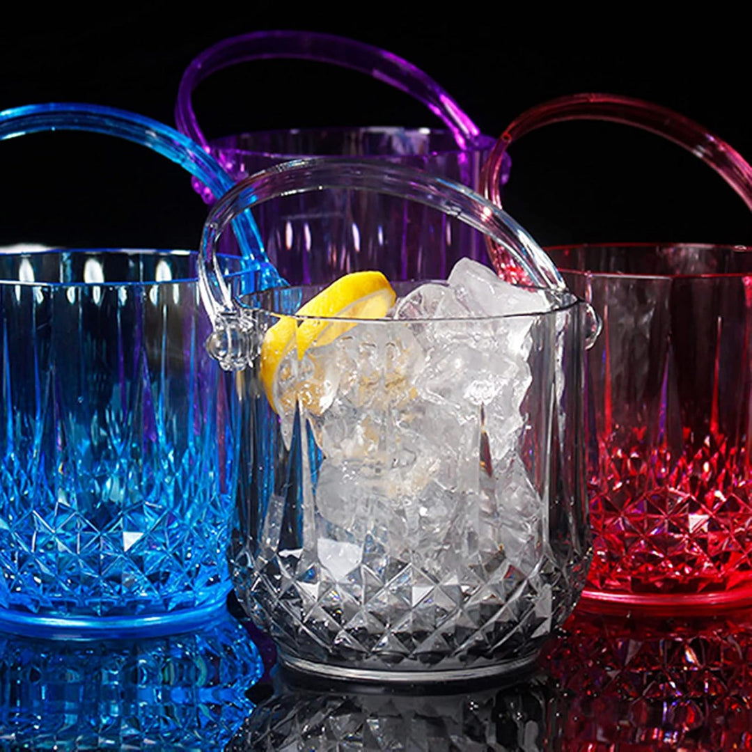 Kristall-Eiskübel, Kleiner Transparenter Eiswürfelbehälter aus Acryl Für Den Haushalt, Champagner, B