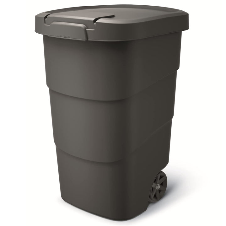 Prosperplast Wheeler 95L Müllbehälter mit Rädern und Deckel Mülltonne Müllgrossbehälter Grossmüllton