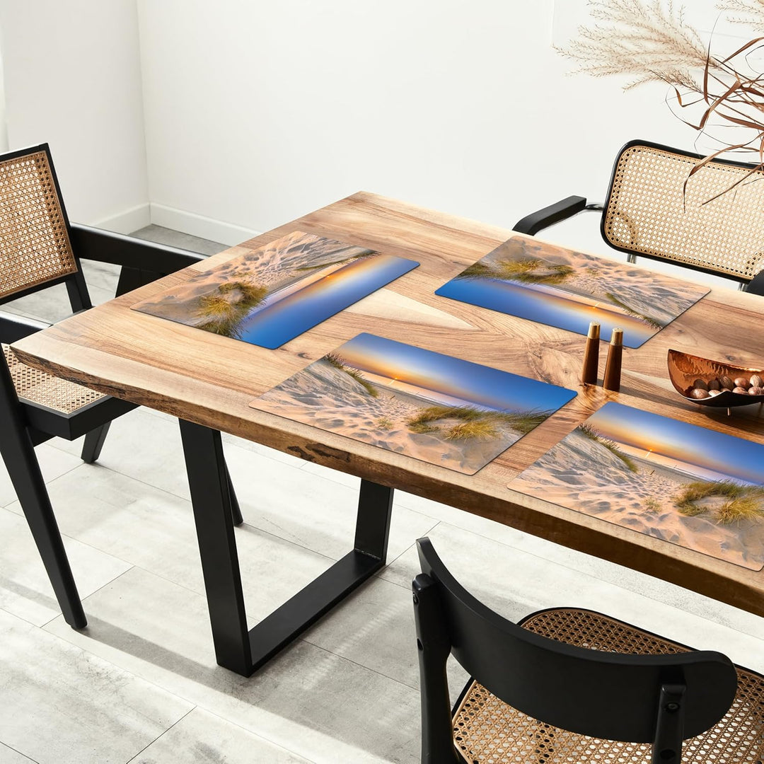 KitchenYeah© Platzsets Abwaschbar 6-Teilig 45x30 cm Tischsets Platzdeckchen rutschfeste Platzset Unt