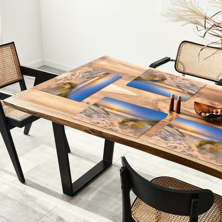 KitchenYeah© Platzsets Abwaschbar 6-Teilig 45x30 cm Tischsets Platzdeckchen rutschfeste Platzset Unt