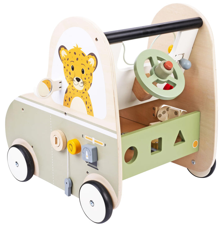 Engelhart - 640055 - Holz-Lauflernwagen „Auto“ - Motorische Fähigkeiten fördern - Ab 12 Monaten Schi
