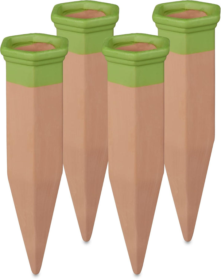 Relaxdays Tonspitzen Bewässerung, 4er Set, Giesskegel für 1,5 l PET Flaschen, für Balkonkästen & Top
