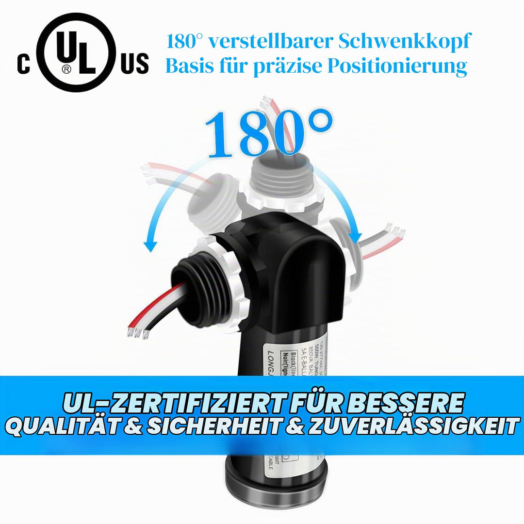 Greluma 2 Stk Dämmerungs- bis Morgendämmerungs-Fotozellen-Sensorschalter, fotoelektrischer Schalter,
