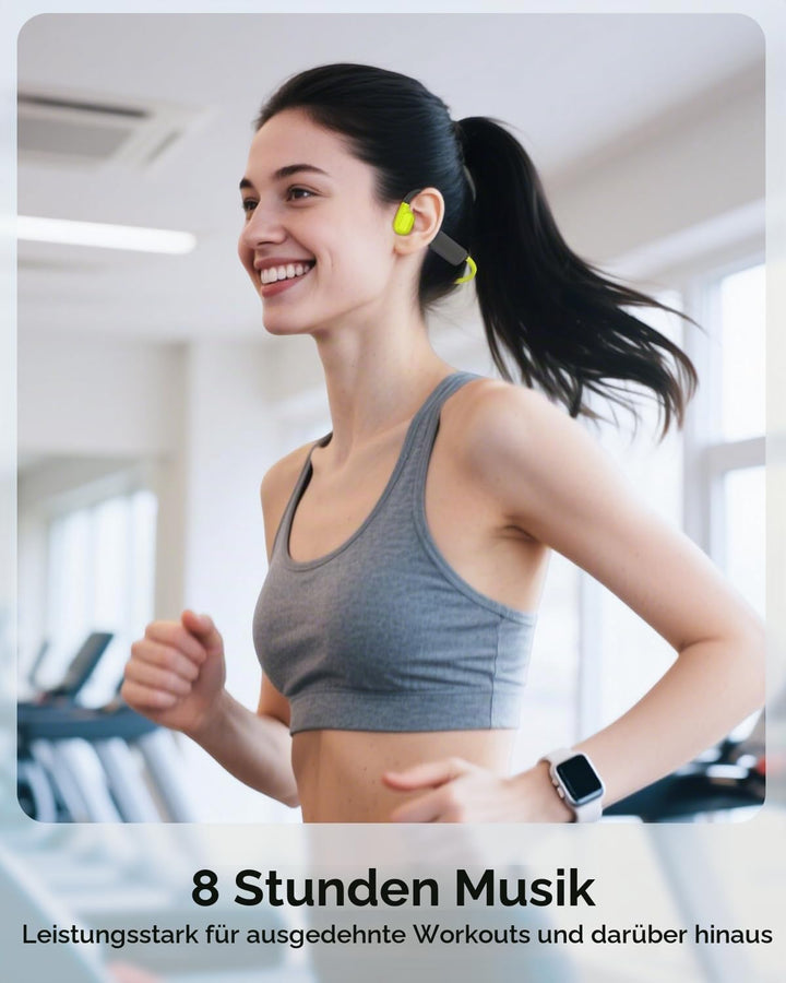 Knochenschall Kopfhörer Bluetooth 5.4 mit 32GB MP3-Player, IP68 Wasserdichte Bone Conduction Headpho