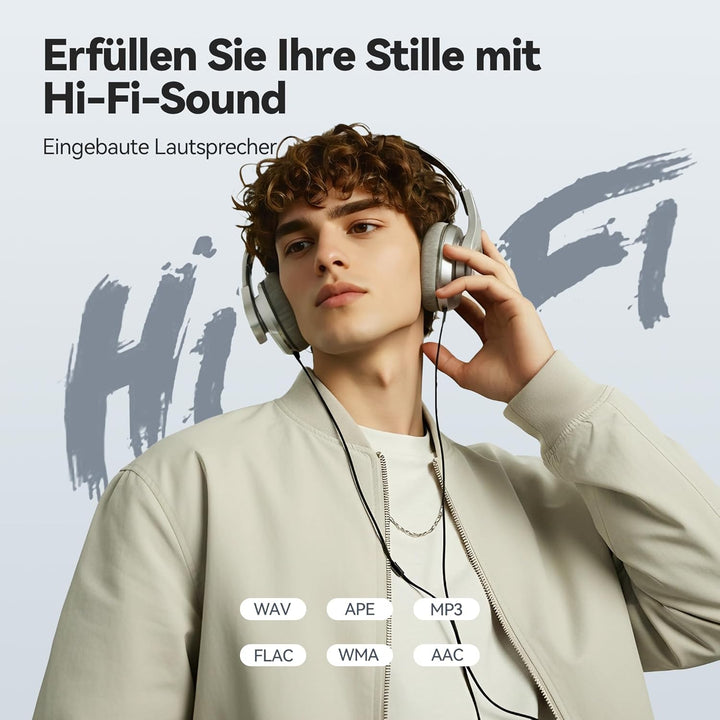 AGPTEK 64GB MP3 Player Bluetooth 5.3 mit 2,4" TFT Farbbildschirm, HiFi Musik Kinder MP3 Player mit L