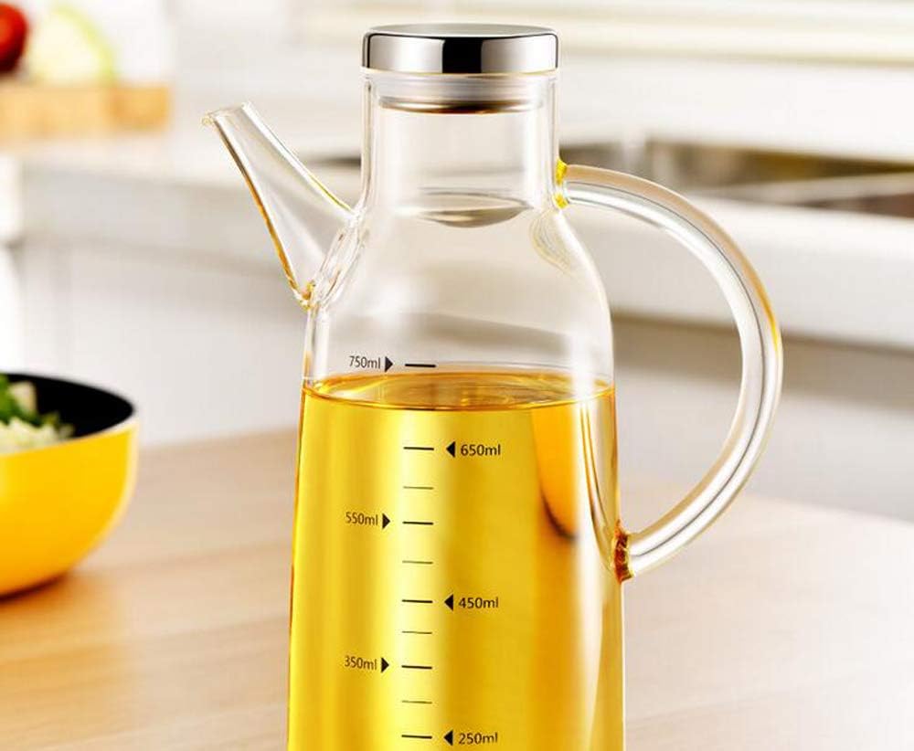 XiaoShenLu Essig und Ölflasche, Ölspender und Hohes Borosilikatglas Olivenöl Flasche Behälter für BB
