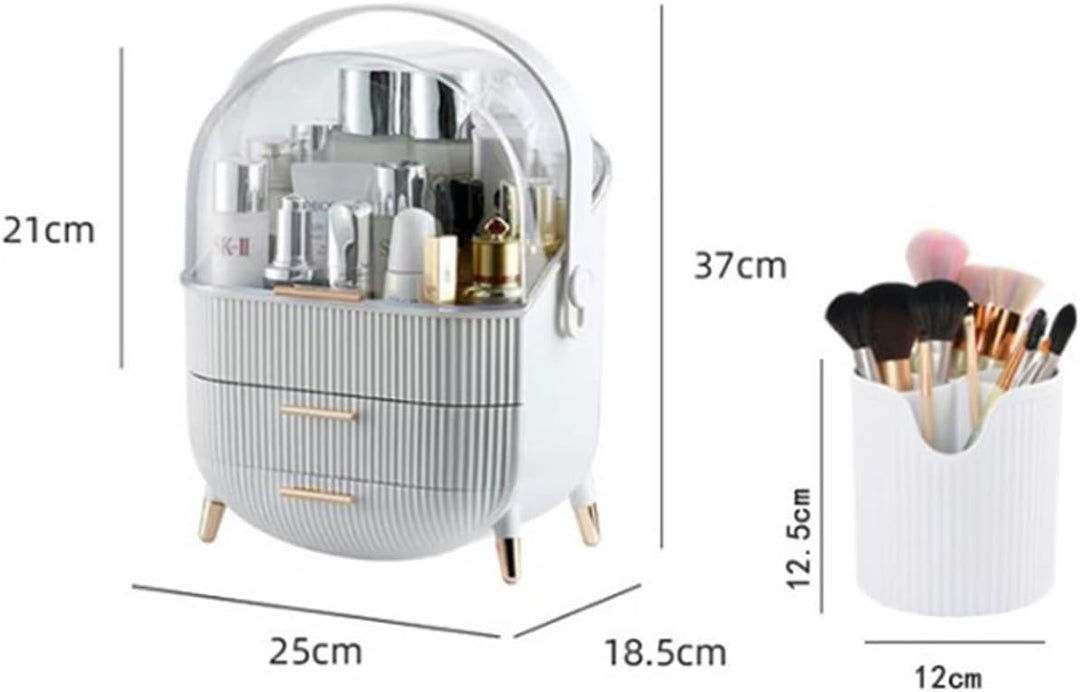 Kosmetik-Organizer, Aufbewahrungsbox, staubdicht, Make-up-Koffer mit Schublade, multifunktionaler Ma
