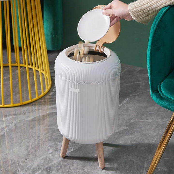 Kitchen Move LIMO Touch-Kosmetikeimer mit Füssen, 9 l, Holzfarben