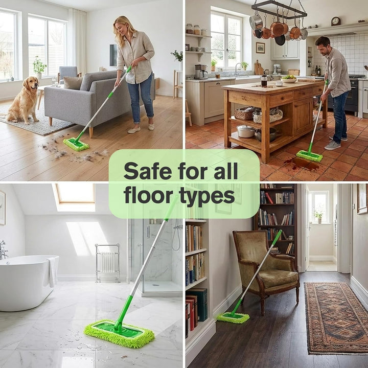 6 Stück für Swiffer Bodentücher Tücher Mikrofaser Set 25,4x11,5cm Wiederverwendbar für Swiffer Sweep