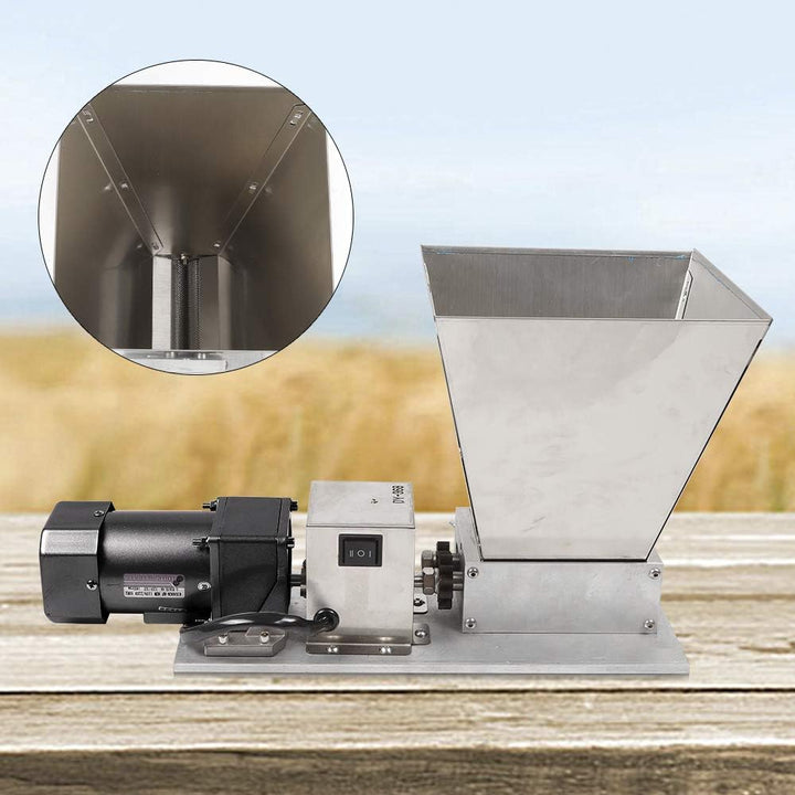 220V 60W Elektrische Getreidemühle Malzmühle Schrottmühle, 4L Gerstenmühle Malzbrecher Getreidemühle
