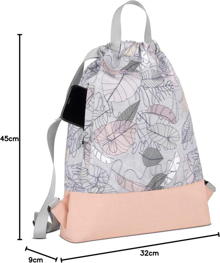 LARKSON Turnbeutel Damen &amp; Herren Muster - No 7 - Rucksack Damen für Sport und Festival - Beutel Ruc