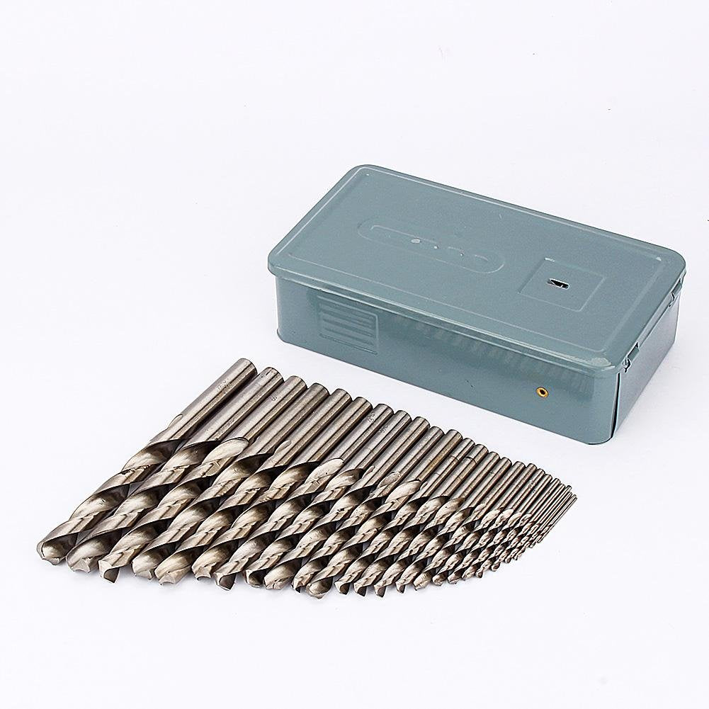 HSS Spiralbohrer Set,Hohe Qualität HSS Metall Bohrer Set Bohrer Werkzeug mit Box,1-13mm,25 Stücke