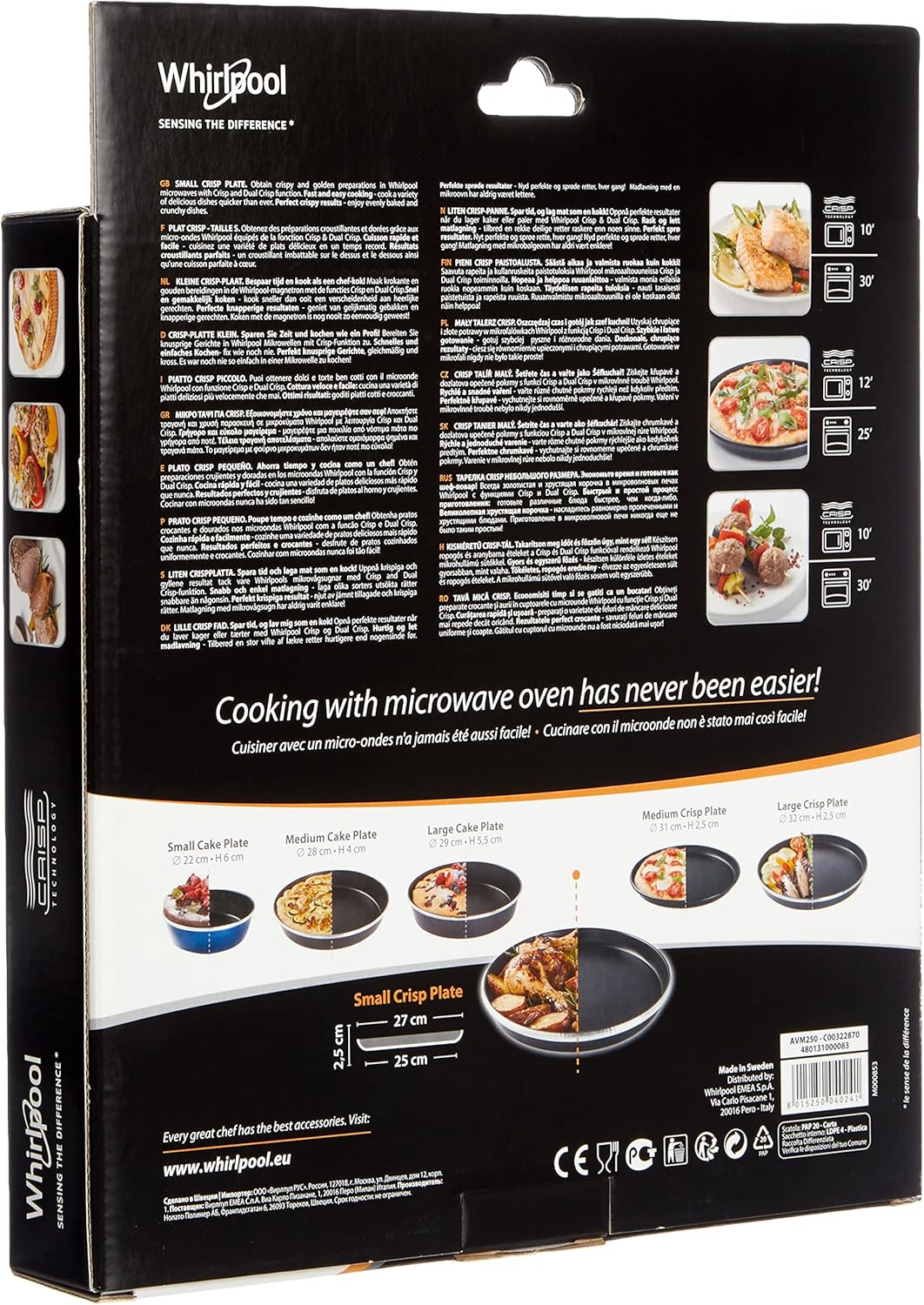 Whirlpool MAX 38 SL Kombination Grill und Mikrowelle / 700 W / 13 L, Silber & AVM250 - Mikrowellenzu