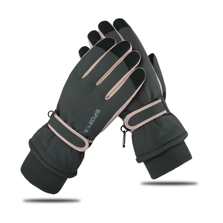 Andiker Winter Damen Skihandschuhe, Winterhandschuhe Warm, wasserdichte Touchscreen Anti Rutsch Snow