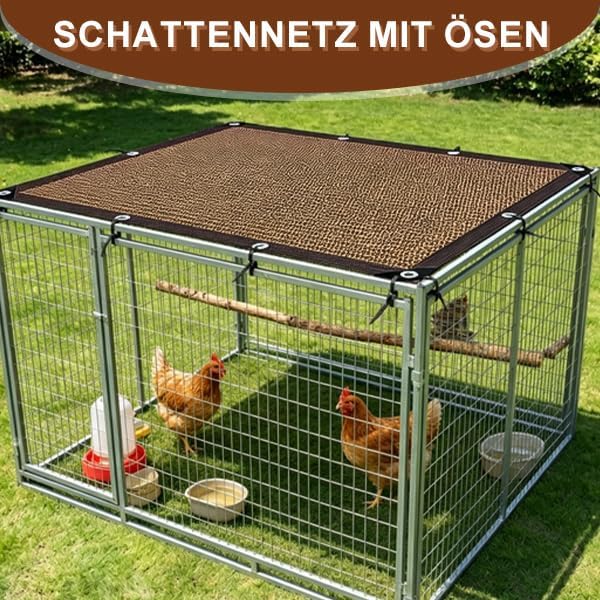 Schattierungsnetz,Schattiernetz mit ösen,80% UV-Beständiges Schattennetz für gewächshaus, Wiederverw