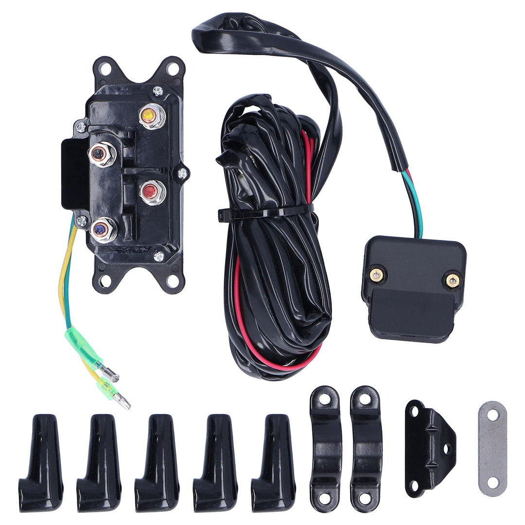Entatial Windenmagnetrelais, 12V Windenmagnetrelais Windenmagnetrelais Schütz Montagehalterungen Kit