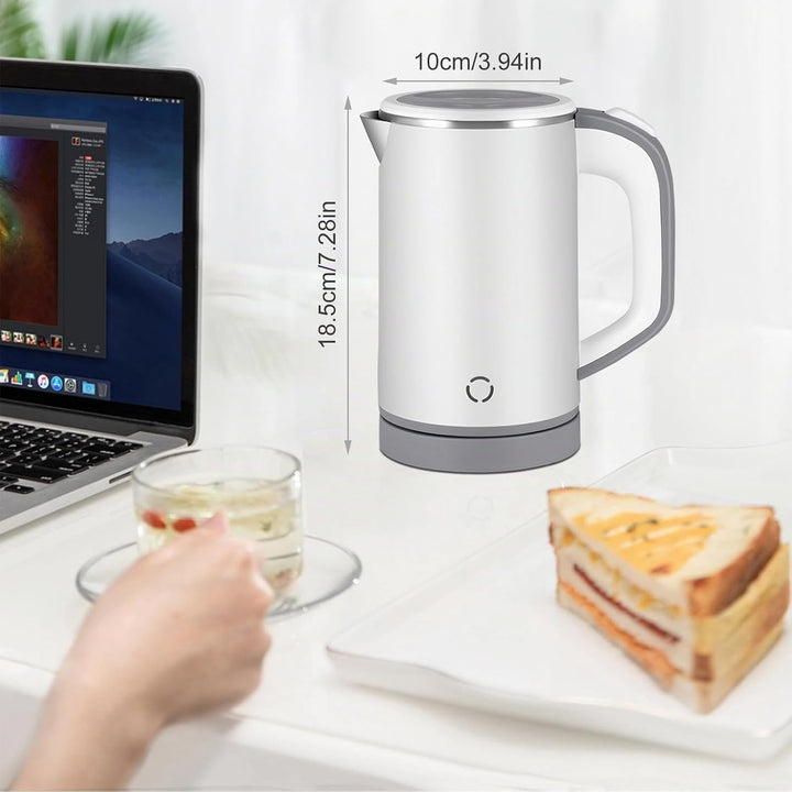 Towwoo 800ML Reisewasserkocher Klein, 600W 5 Minuten Schnelles Kochen Mini Edelstahl Wasserkocher, Ü