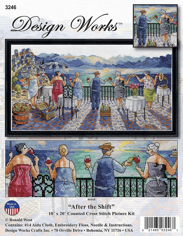 Design Works Crafts After The Shift Kreuzstich-Set, Weiss