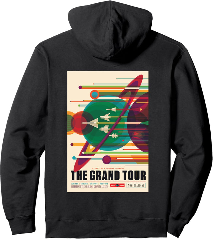 NASA JPL "The Grand Tour" Space Travel Poster Pullover Hoodie