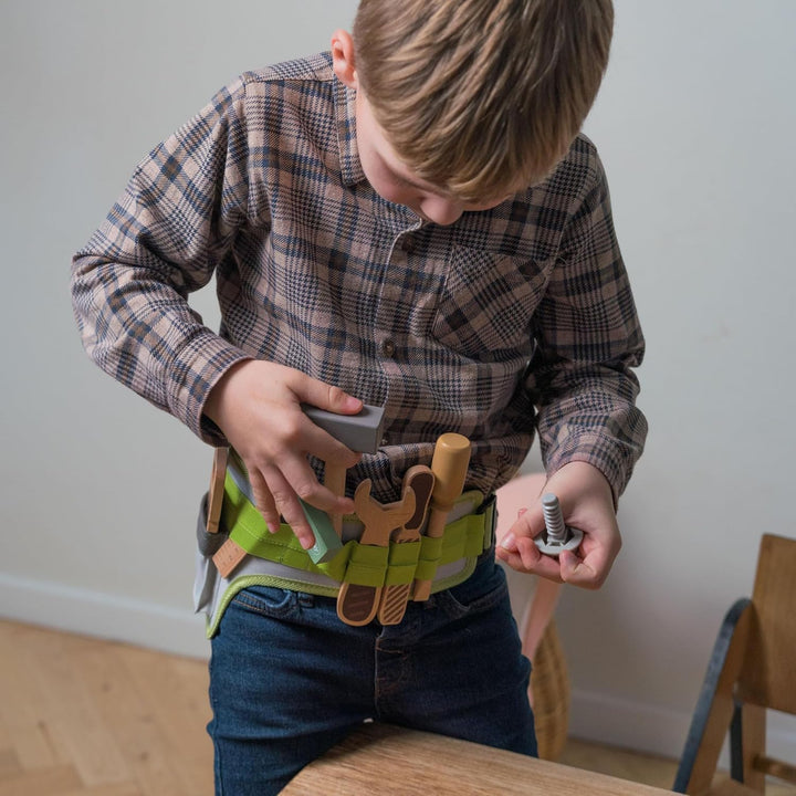 WerkzeuGGürtel Holz Geschenkbox 11 Teile