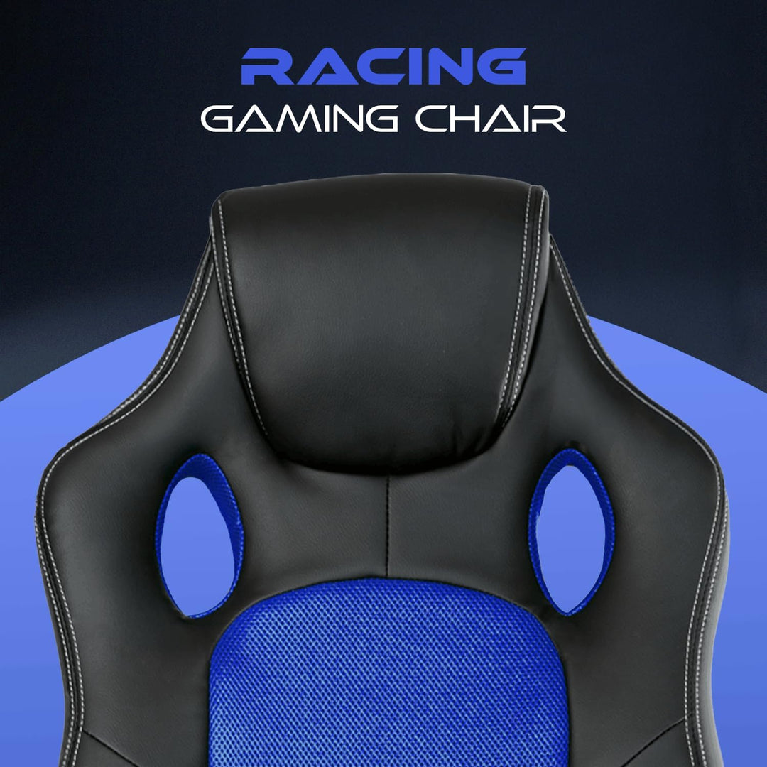 Gamer Stuhl Gaming Schreibtischstuhl Chefsessel Bürostuhl Ergonomisch, Blau, 9 Farbvarianten, gepols