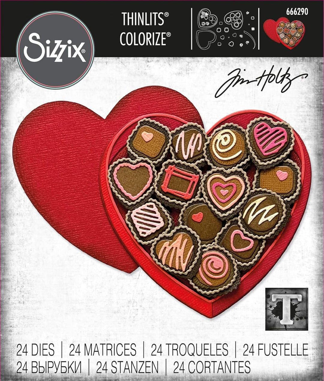 Thinlits Stanzformenset True Love Colorize von Tim Holtz, 24-teilig Wahre Liebe, Wahre Liebe